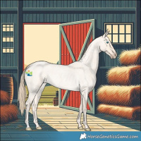 Horse Color:Perlino Roan 