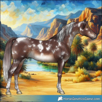 Horse Color:White Spotted Chocolate Brown Tobiano 