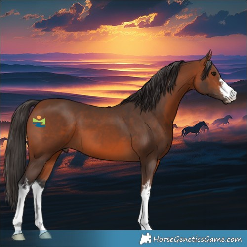 Horse Color:White Spotted Bay 