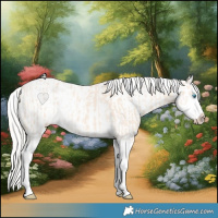 Horse Color:Cremello Splash  and Cremello Splash Varnish 