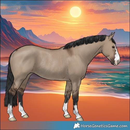 Horse Color:Liver Red Dun Rabicano