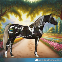 Horse Color:White Spotted Midnight Liver Chestnut Ice 