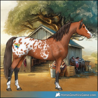 Horse Color:Bay Appaloosa 