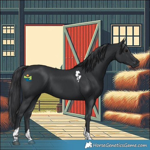 Horse Color:Black Tobiano 