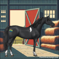 Horse Color:Black Tobiano 