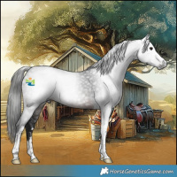 Horse Color:Gray Brown Tobiano 