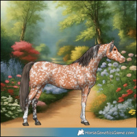 Horse Color:Bay Tobiano Snowflake Varnish