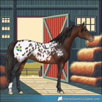 Horse Color:Brown Appaloosa 