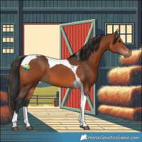 Horse Color:Bay Tobiano 