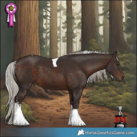 Horse Color:White Spotted Silver Brown Tobiano 