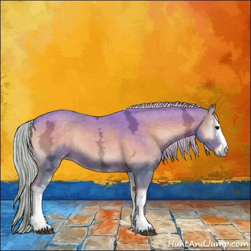 Horse Color:Watercolor White Spotted Silver Blue Onyx Ice 