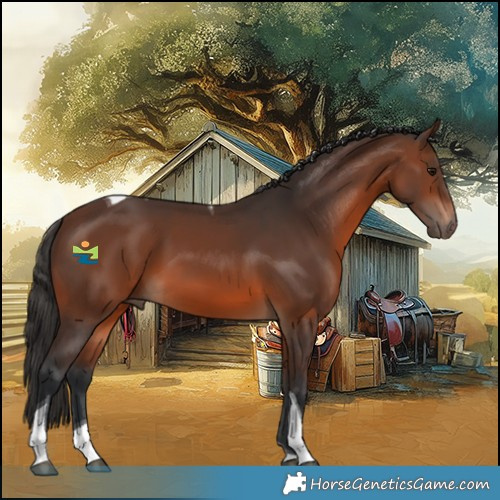 Horse Color:Brown Tobiano 