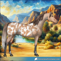 Horse Color:White Spotted Bay Dun Appaloosa 