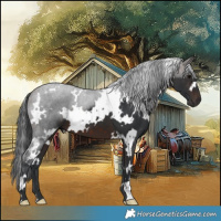 Horse Color:White Spotted Brown