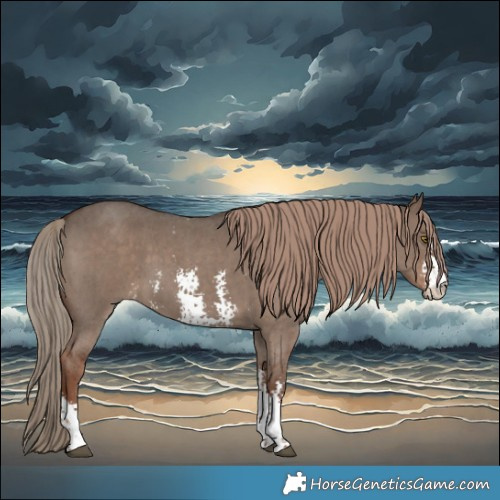 Horse Color:Liver Red Dun Sabino