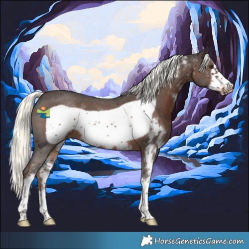 Horse Color:Liver Chestnut Mushroom Sabino Frame 