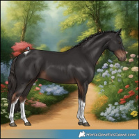 Horse Color:Liver Chestnut Tobiano 