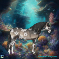 Horse Color:Blue Onyx Ice Sabino Rabicano 