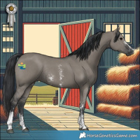 Horse Color:Grullo Sabino Rabicano 