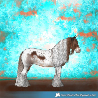 Horse Color:Liver Chestnut Tobiano Frame 