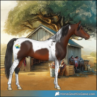 Horse Color:Bay Tobiano 