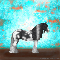 Horse Color:Black Tobiano Frame