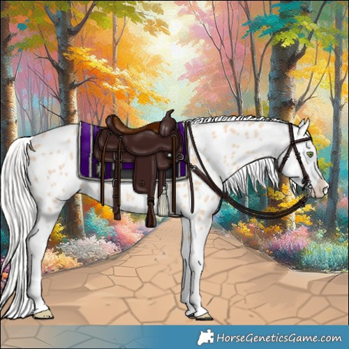 Horse Color:Silver Amber Champagne Dun Sabino Splash Appaloosa 