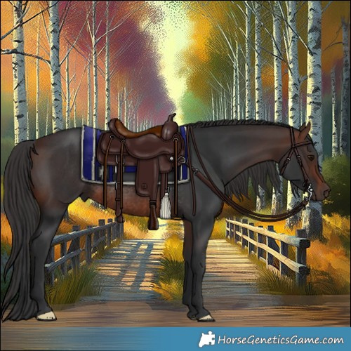 Horse Color:Brown Rabicano 