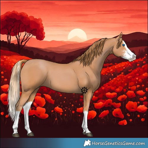 Horse Color:Chestnut Sabino Splash