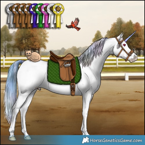 Horse Color:Nacre Watercolor Brown Chinchilla Onyx Sabino 