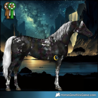 Horse Color:Platinum White Spotted Midnight Liver Red Dun Ice Mushroom Tobiano Brindle 