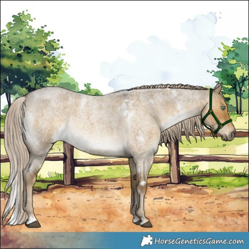 Horse Color:White Spotted Chocolate Palomino Roan Dun Mushroom 