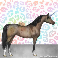 Horse Color:Brown Dun Sabino Brindle