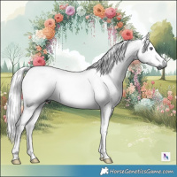 Horse Color:Gray Liver Chestnut Chinchilla Tobiano