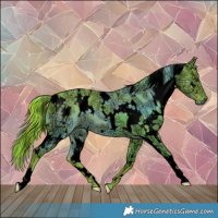 Horse Color:Void Watercolor Plaid  White Spotted Liver Red Dun Ice 