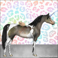 Horse Color:Gray Brown Dun Sabino Tobiano Brindle 