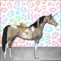 Horse Color:Gray White Spotted Sable Champagne Ice Dun Tobiano