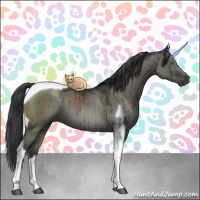 Horse Color:Grullo Mushroom Sabino Tobiano Brindle 