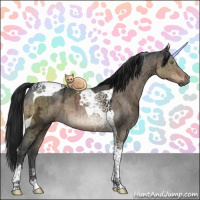 Horse Color:Gray Brown Ice Dun Tobiano Brindle 