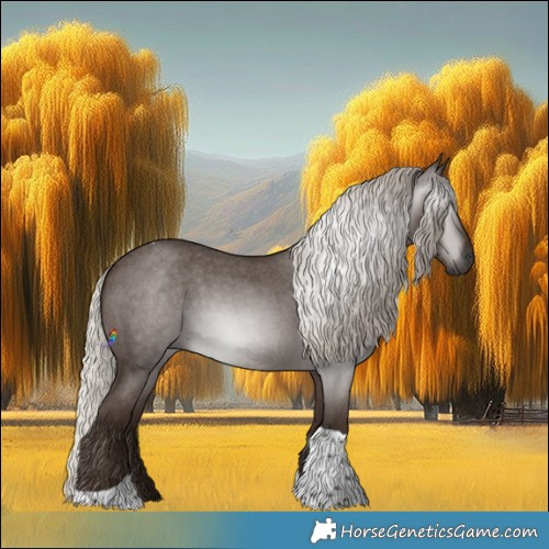 Horse Color:Gray Silver Blue Roan Tobiano 