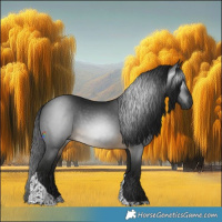 Horse Color:Gray Buckskin Tobiano 