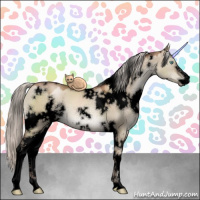 Horse Color:Void White Spotted Silver Grullo Pearl Sabino 