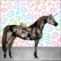 Horse Color:Void White Spotted Liver Red Dun Ice Sabino 