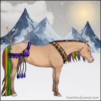 Horse Color:Painted Amber Champagne 