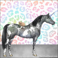 Horse Color:White Spotted Brown Ice Dun Brindle 
