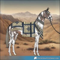 Horse Color:White Spotted Liver Chestnut Mushroom Sabino