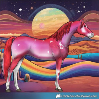 Horse Color:Watercolor White Spotted Liver Red Onyx Rabicano 