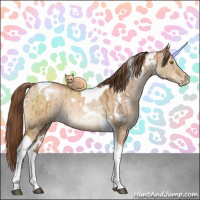 Horse Color:White Spotted Brown Pearl Dun Tobiano Brindle 