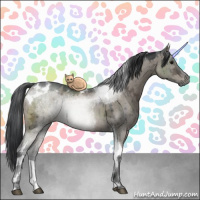 Horse Color:Grullo Ice Sabino Tobiano Brindle 
