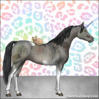 Horse Color:Grullo Ice Tobiano Brindle 